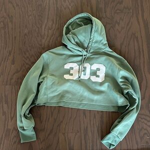 303 Denver Cropped Mint Green Hoodie NWOT
